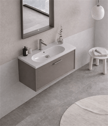 Orka Clay 80 cm Toprak Banyo Dolabı Alt Modül ve Lavabo, 5002192