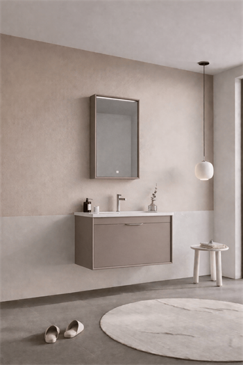Orka Clay Banyo Dolabı Takımı, 80 cm, Toprak, 5002257