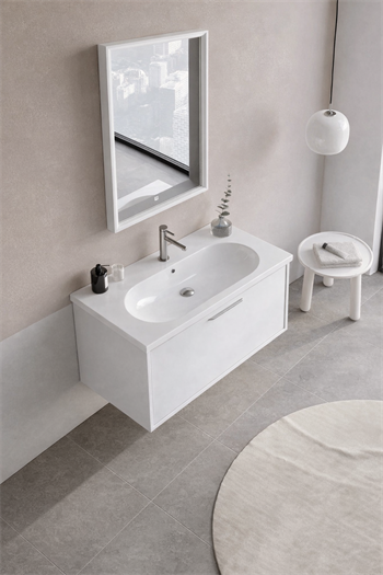 Orka Clay Banyo Dolabı Takımı, 100 cm, Beyaz, 5002256