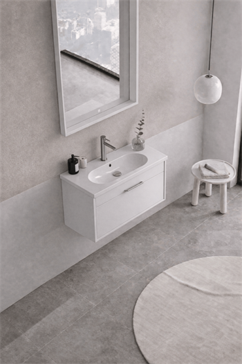 Orka Clay Banyo Dolabı Takımı, 65 cm, Beyaz, 5002262