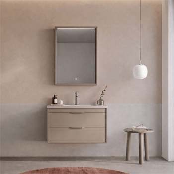 Orka Clay Banyo Dolabı Takımı, 65 cm, Sahra (Çift Çekmeceli), 5004363