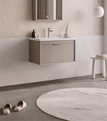 Orka Clay Banyo Dolabı Takımı, 65 cm, Sahra, 5002196