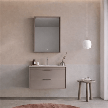 Orka Clay Banyo Dolabı Takımı, 65 cm, Toprak (Çift Çekmeceli), 5004362