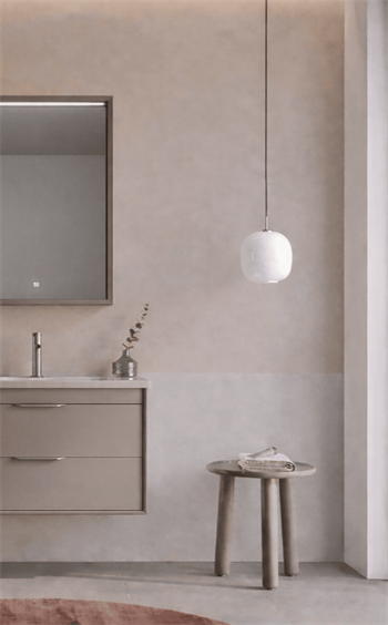 Orka Clay Banyo Dolabı Takımı, 65 cm, Toprak (Çift Çekmeceli), 5004362