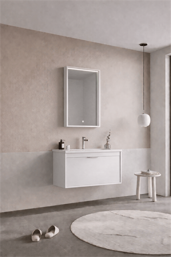 Orka Clay Banyo Dolabı Takımı, 80 cm, Beyaz, 5002259