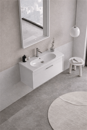 Orka Clay Banyo Dolabı Takımı, 80 cm, Beyaz, 5002259