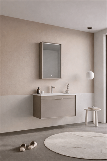 Orka Clay Banyo Dolabı Takımı, 80 cm, Sahra, 5002258