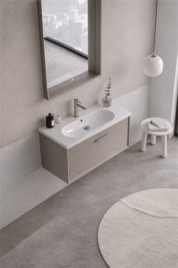 Orka Clay Banyo Dolabı Takımı, 80 cm, Sahra, 5002258