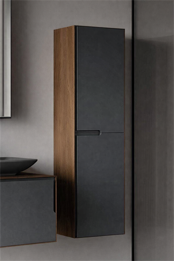 Orka Craft 40 cm Kompakt Ceviz Banyo Boy Çamaşır Dolabı, 3000319