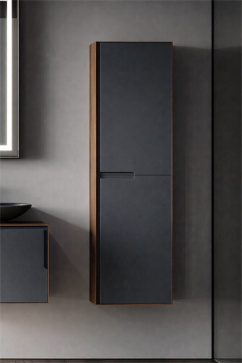 Orka Craft 40 cm Kompakt Ceviz Banyo Boy Çamaşır Dolabı, 3000319