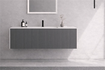 Orka Cube 100 cm Mat Antrasit Banyo Dolabı Alt Modül ve Lavabo , 3009383