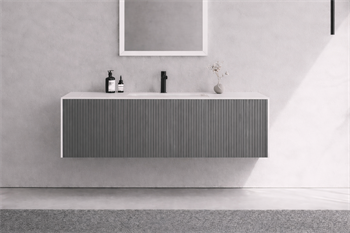 Orka Cube 100 cm Mat Gri Banyo Dolabı Alt Modül ve Lavabo , 3009384
