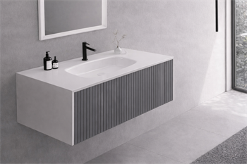 Orka Cube 100 cm Mat Gri Banyo Dolabı Alt Modül ve Lavabo , 3009384