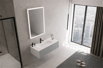 Orka Cube Banyo Dolabı Takımı, 120 cm, Lake Mat Vizon (Ledli Ayna), 5000174