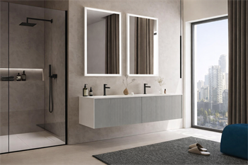 Orka Cube Banyo Dolabı Takımı, 160 cm, Lake Mat Vizon (Ledli Ayna), 5000179