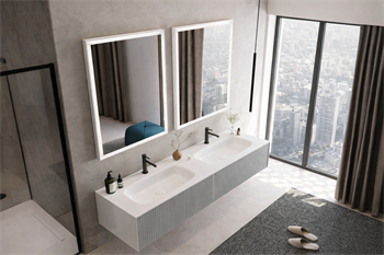 Orka Cube Banyo Dolabı Takımı, 160 cm, Lake Mat Vizon (Ledli Ayna), 5000179