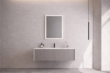 Orka Cube Banyo Dolabı Takımı, 100 cm, Lake Mat Vizon (Ledli Ayna), 5007292