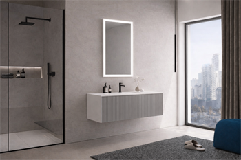 Orka Cube Banyo Dolabı Takımı, 120 cm, Lake Mat Vizon (Ledli Ayna), 5000174