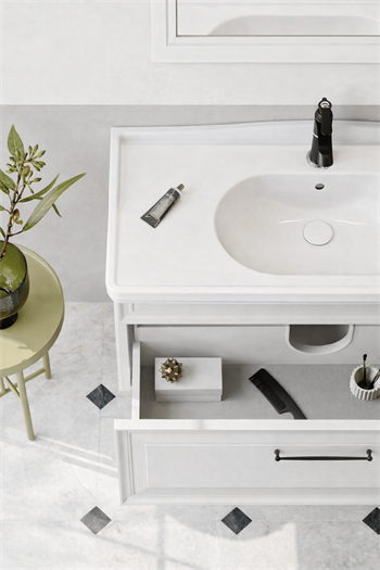 Orka Design 105 cm Banyo Dolabı Alt Modül ve Lavabo Lake Mat Kaşmir , 5007868