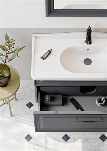 Orka Design Banyo Dolabı Takımı, 105 cm, Lake Mat Antrasit, 5000286