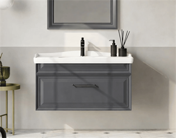 Orka Design 105 cm Lake Mat Antrasit Banyo Dolabı Alt Modül ve Lavabo, 5001279