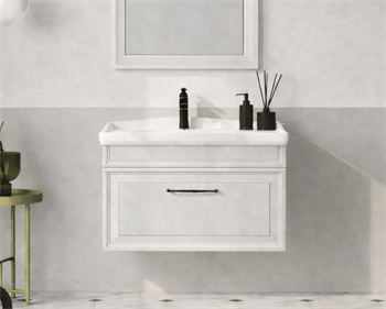 Orka Design 85 cm Banyo Dolabı Alt Modül ve Lavabo Lake Mat Kaşmir , 5007882