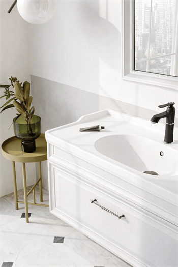 Orka Design 85 cm Banyo Dolabı Alt Modül ve Lavabo Lake Mat Kaşmir , 5007882