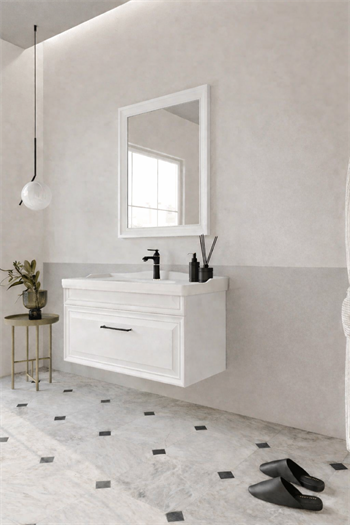 Orka Design Banyo Dolabı Takımı, 105 cm, Lake Mat Beyaz, 5000281