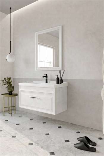 Orka Design Banyo Dolabı Takımı, 105 cm, Lake Mat Kaşmir, 5005353