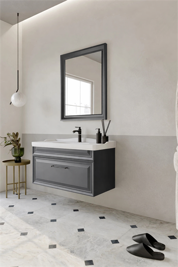 Orka Design Banyo Dolabı Takımı, 105 cm, Lake Mat Antrasit, 5000286