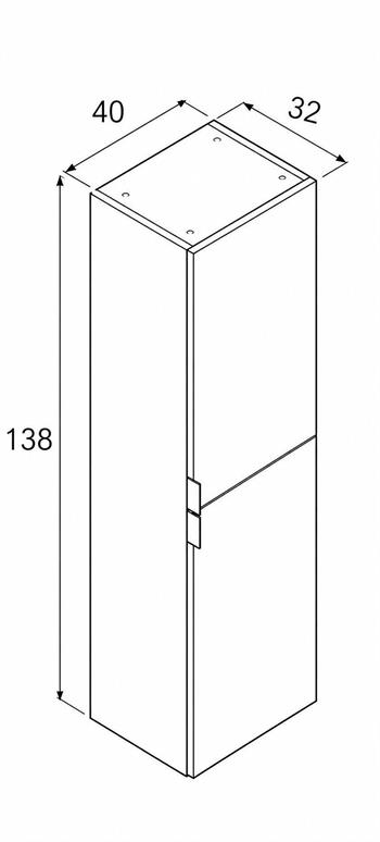 Orka Desna 40 cm Boy dolabı Çöl Beji (Sağ/Sol), 3010203