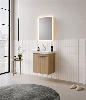 Orka Desna 50 cm, Budva, Banyo Dolabı Takımı, (Düz Ayna), 5007911