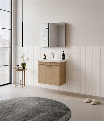 Orka Desna 60 cm, Budva, Banyo Dolabı Takımı, (Düz Ayna), 5008542