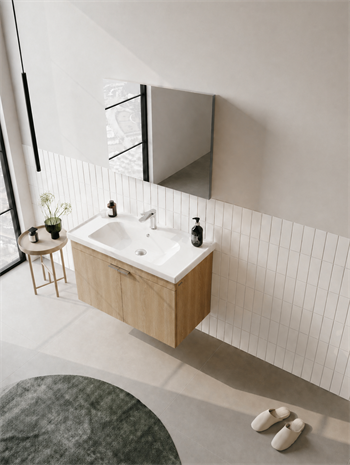 Orka Desna 80 cm, Budva, Banyo Dolabı Takımı, (Düz Ayna), 5008549