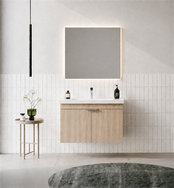 Orka Desna 80 cm, Budva, Banyo Dolabı Takımı, (Düz Ayna), 5008549
