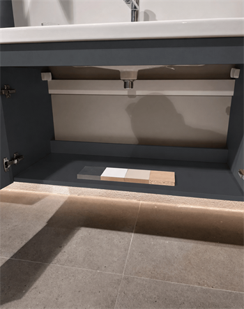 Orka Desna 80 cm, Mat Antrasit, Banyo Dolabı Takımı, (Düz Ayna), 5008550