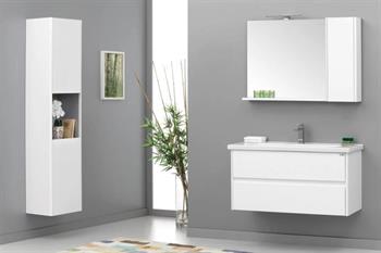 Orka Düden 100 cm Beyaz Banyo Dolabı Takımı