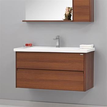 Orka Düden 100 cm Ceviz Banyo Dolabı Takımı
