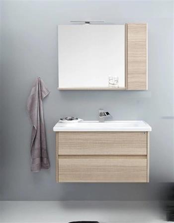 Orka Düden 100 cm Meşe Banyo Dolabı Takımı