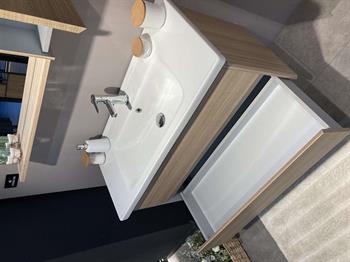 Orka Düden 100 cm Meşe Banyo Dolabı Takımı