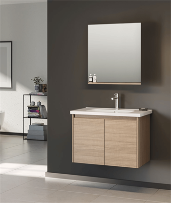 Orka Düden 65 cm Meşe Kapaklı Banyo Dolabı Takımı