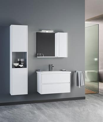 Orka Düden 80 cm Beyaz Banyo Dolabı Takımı