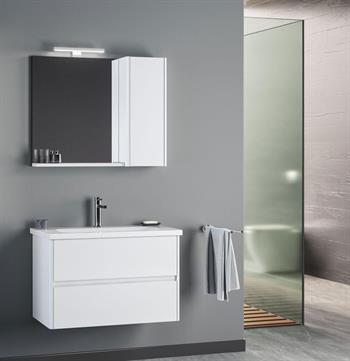 Orka Düden 80 cm Beyaz Banyo Dolabı Takımı