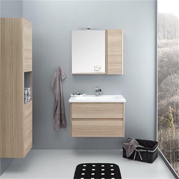 Orka Düden 80 cm Meşe Banyo Dolabı Takımı