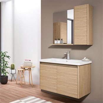 Orka Düden 80 cm Meşe Kapaklı Banyo Dolabı Takımı