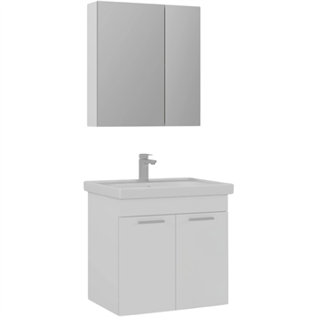 Orka Enez 65 cm Beyaz Banyo Dolabı Takımı (Dolaplı Ayna)