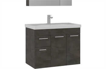 Orka Enez 80 cm Irony Banyo Dolabı Takımı (Dolaplı Ayna)