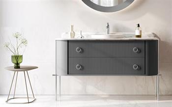 Orka Felice 140 cm Antrasit Banyo Dolabı Alt Modül ve Lavabo