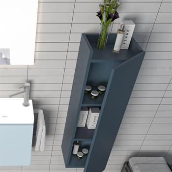 Orka Ferla 30 cm Mavi Banyo Boy Çamaşır Dolabı