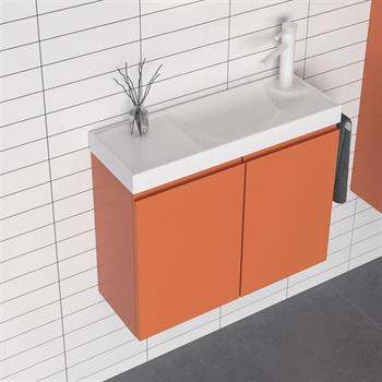 Orka Ferla 60 cm Mat Tarçin Banyo Dolabı Takımı